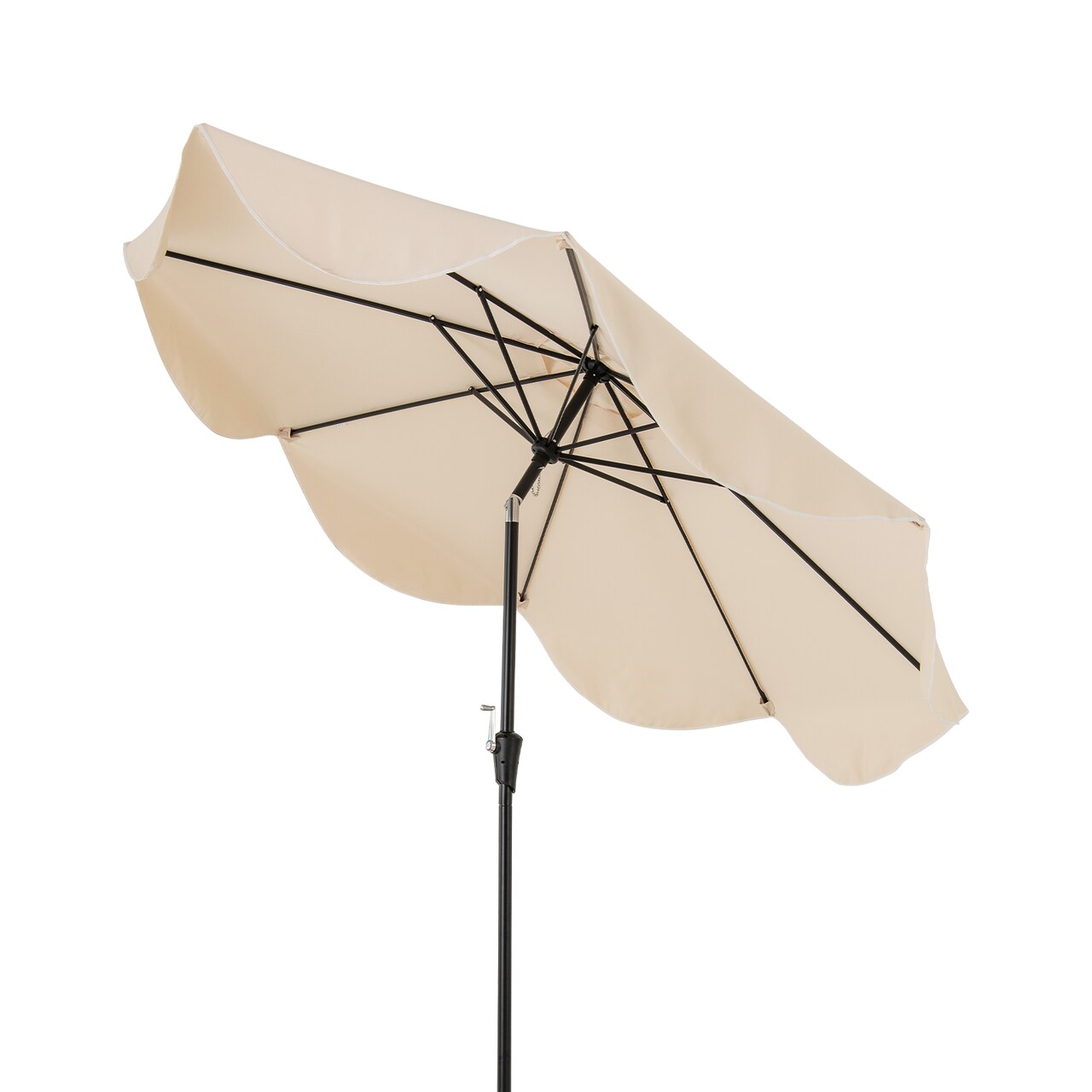 9 FT Outdoor Patio Umbrella with Crank Handle, Push Button Tilt, UV-Resistant Canopy for Sun Protection